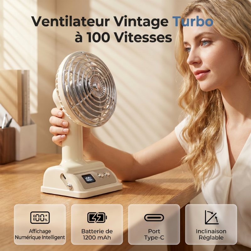 📢📢50% DE RÉDUCTION !! ⏰Ventilateur de bureau portable