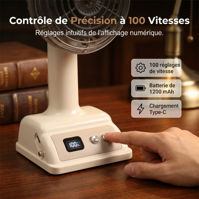 📢📢50% DE RÉDUCTION !! ⏰Ventilateur de bureau portable