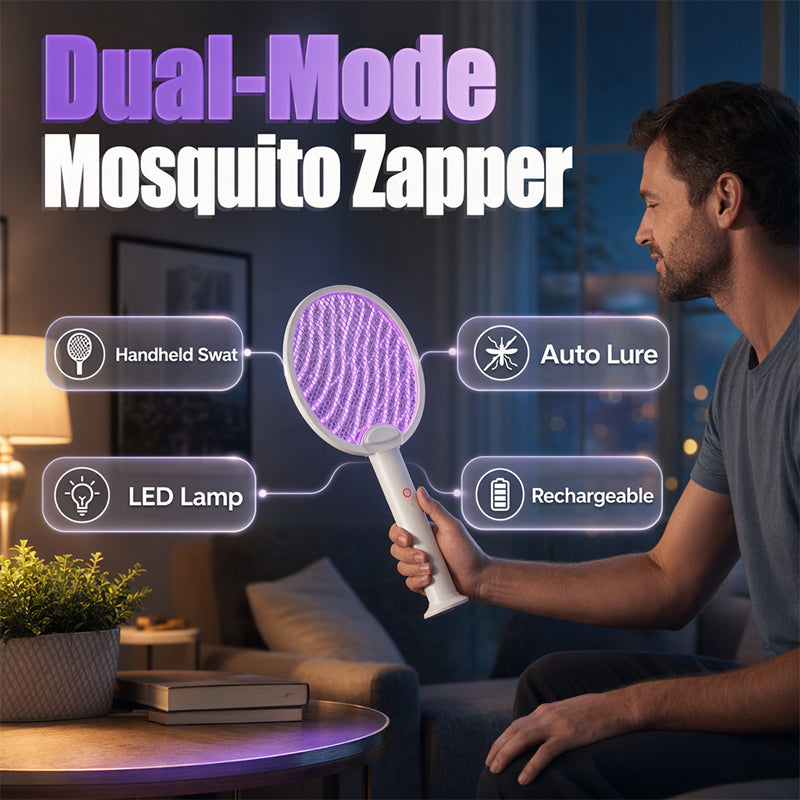📢📢40% DE RÉDUCTION !! ⏰Tapette à Mouches Électrique Rechargeable 2-en-1