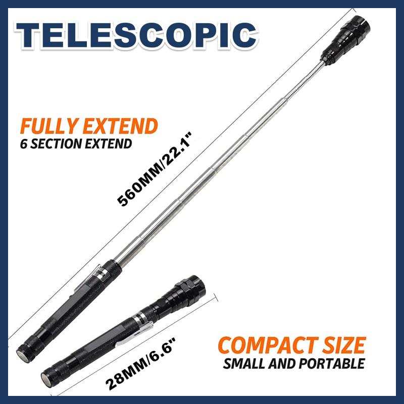 📢📢40% DE RÉDUCTION !! ⏰Lampe de Poche Télescopique Magnétique Multifonctionnelle