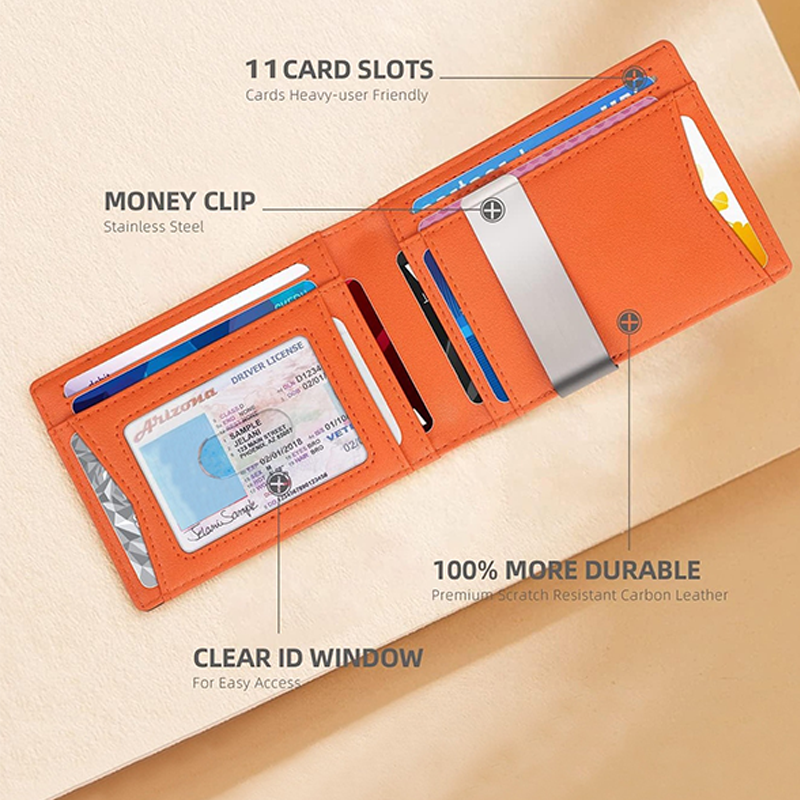 📢📢40% DE RÉDUCTION !! ⏰ Portefeuille minimaliste pour homme avec blocage RFID – Cuir fin, plusieurs compartiments – Protection contre le vol électronique – compact, idéal pour le quotidien ou les voyages ✨💳