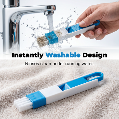 📢📢40 % DE RÉDUCTION !! ⏰ Brosse nettoyage 2-en-1 – Pour rainures, fentes & joints – Nettoyage précis sans effort – idéale pour fenêtres, rails ou recoins difficiles ✨🧹🏠