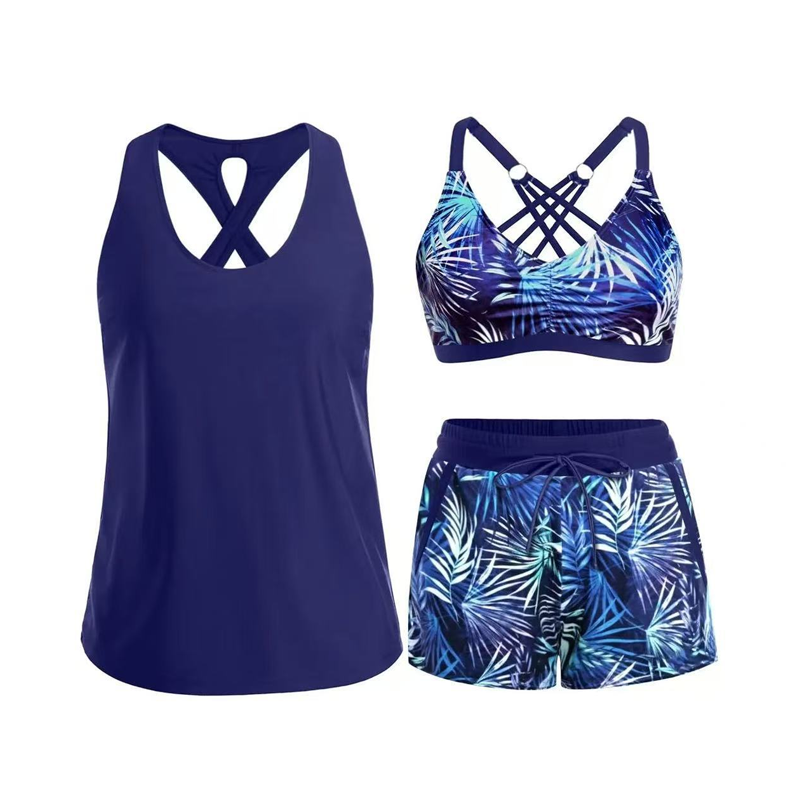 🌸🦋✨ -50% ! Ensemble tankini élégant – Coupe flatteuse, imprimé tendance.