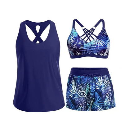 🌸🦋✨ -50% ! Ensemble tankini élégant – Coupe flatteuse, imprimé tendance.