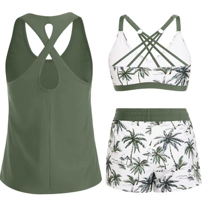 🌸🦋✨ -50% ! Ensemble tankini élégant – Coupe flatteuse, imprimé tendance.