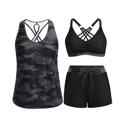 🌸🦋✨ -50% ! Ensemble tankini élégant – Coupe flatteuse, imprimé tendance.