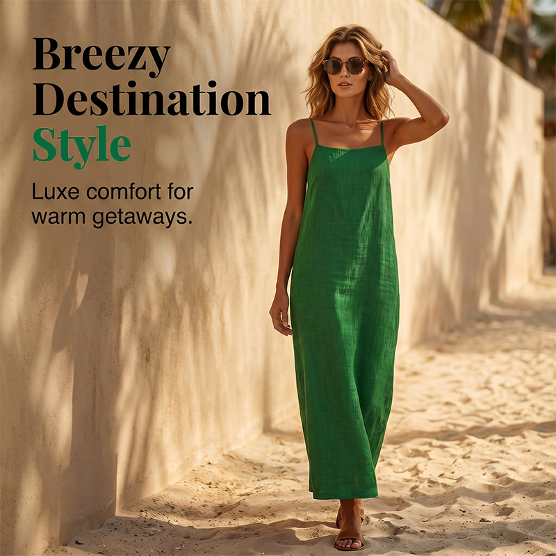 📢📢40 % DE RÉDUCTION !!⏰Robe nuisette unie décontractée pour femme