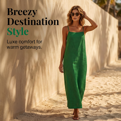 📢📢40 % DE RÉDUCTION !!⏰Robe nuisette unie décontractée pour femme
