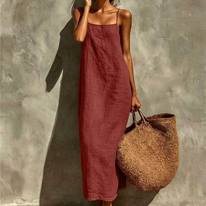 📢📢40 % DE RÉDUCTION !!⏰Robe nuisette unie décontractée pour femme