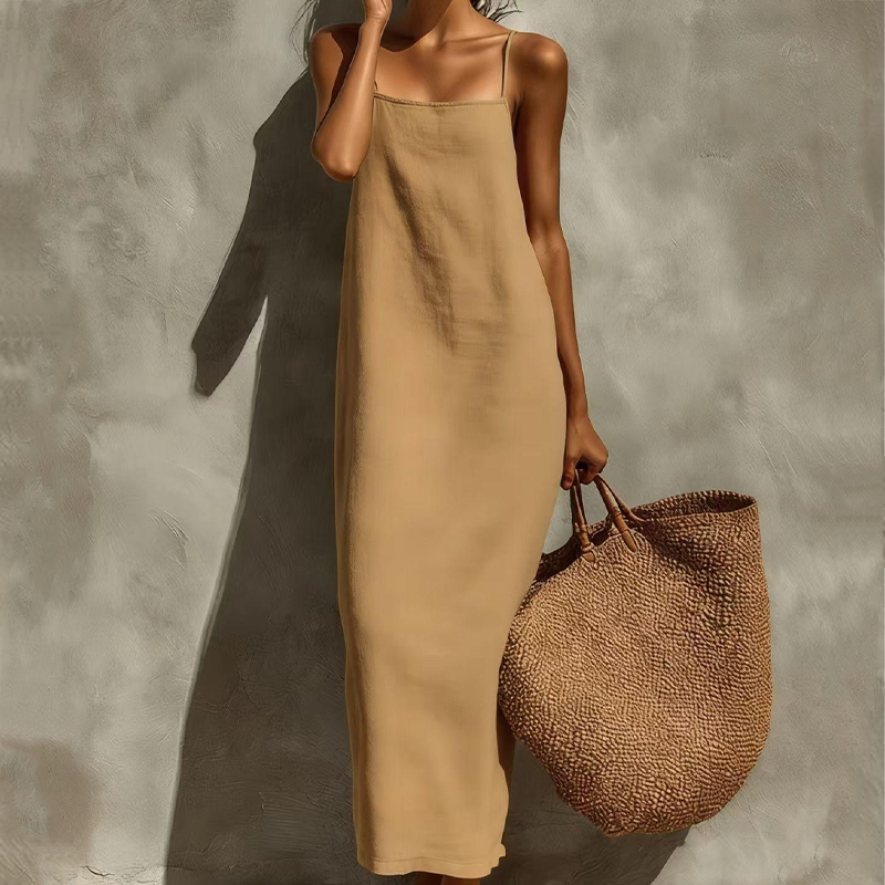 📢📢40 % DE RÉDUCTION !!⏰Robe nuisette unie décontractée pour femme