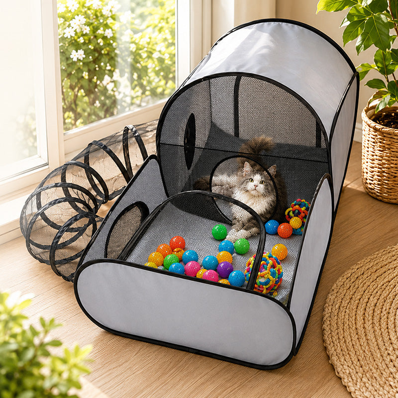 📢📢40% DE RÉDUCTION !! ⏰Grand Tunnel pour Chat - Jeu et Détente