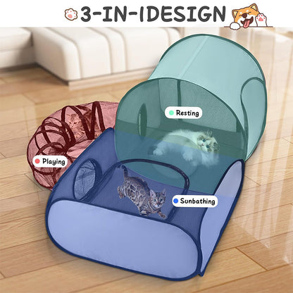 📢📢40% DE RÉDUCTION !! ⏰Grand Tunnel pour Chat - Jeu et Détente
