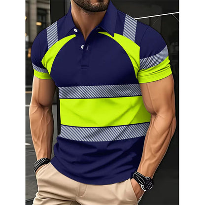 📢📢50 % DE RÉDUCTION !!⏰Chemise manches courtes réfléchissante haute visibilité pour homme