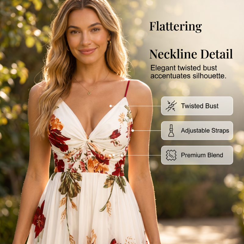 👗 50% DE RÉDUCTION 🌺 Robe maxi à bretelles spaghetti imprimée – Fluide, légère & bohème – Parfaite pour la plage, les vacances ou les journées chaudes – look romantique et facile à porter ☀️✨🌸
