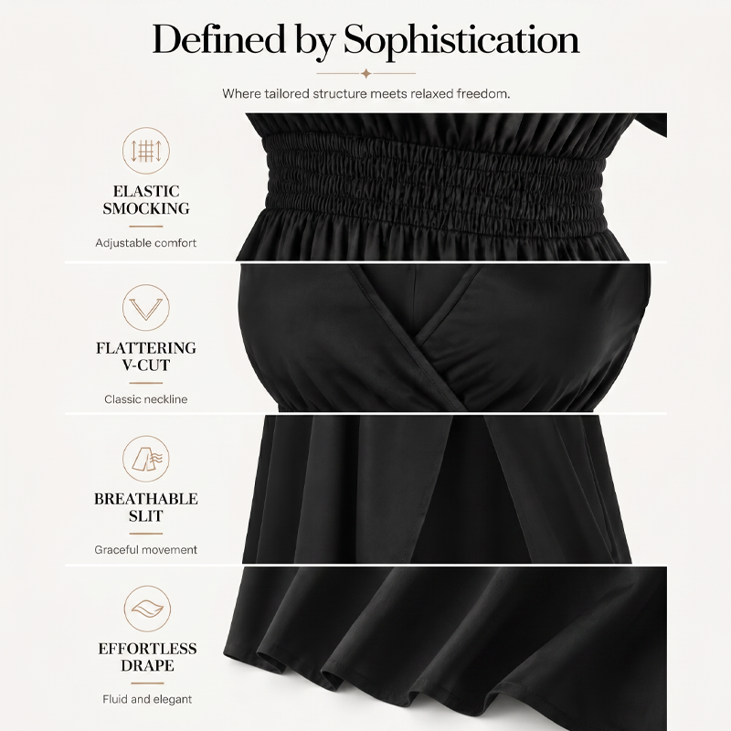 🌿☀️👡 OFFRE LIMITÉE 60% DE RÉDUCTION! Robe Respirante à Col V et Fente Latérale – Tissu Rayonne Doux, Coupe Aérée, Facile à Habiller ou Décontracter – Idéale pour les Jours Chauds, le Brunch ou les Courses Quotidiennes 👒