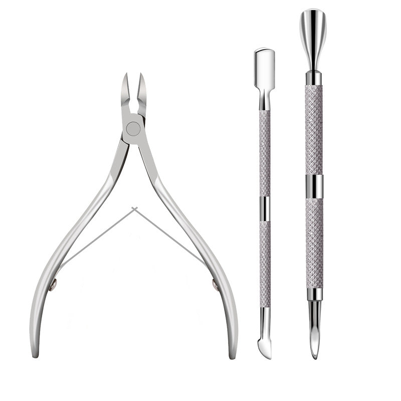 📢📢40 % DE RÉDUCTION !! ⏰Kit de Soin des Cuticules en Acier Inoxydable - 3 Pièces