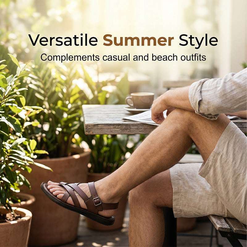 👡 50% DE RÉDUCTION ☀️ Sandales style romain – Semelle souple, look décontracté – Idéales pour l’été, la plage ou les promenades – confortables et intemporelles 🌊🦶✨