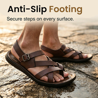 👡 50% DE RÉDUCTION ☀️ Sandales style romain – Semelle souple, look décontracté – Idéales pour l’été, la plage ou les promenades – confortables et intemporelles 🌊🦶✨