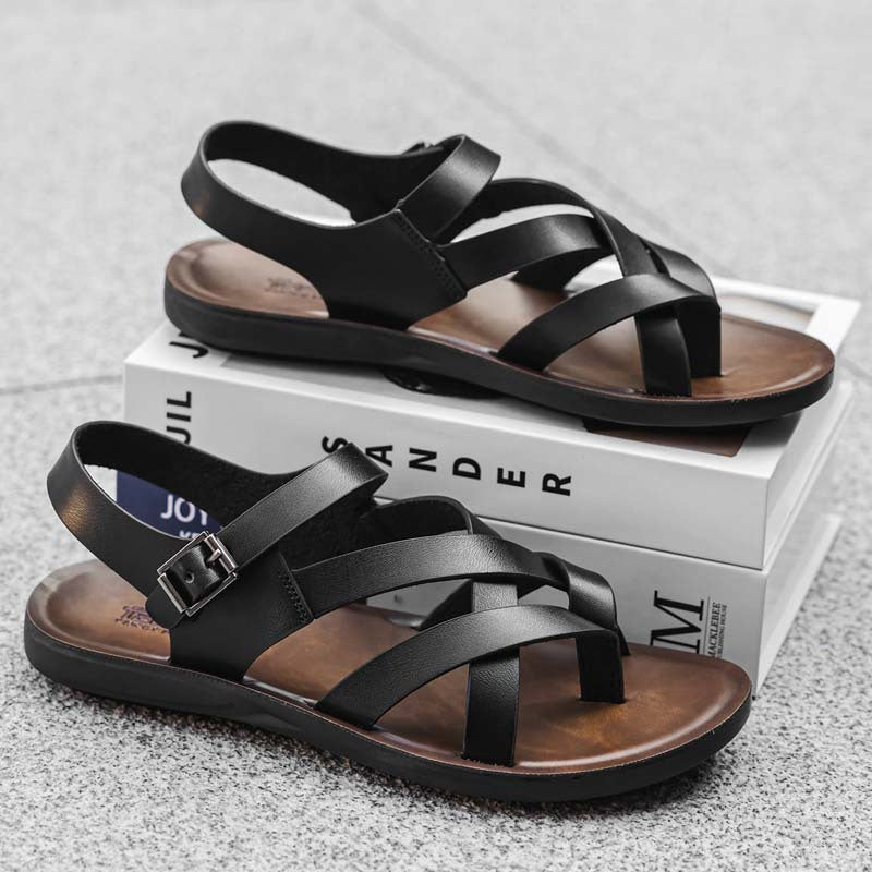 👡 50% DE RÉDUCTION ☀️ Sandales style romain – Semelle souple, look décontracté – Idéales pour l’été, la plage ou les promenades – confortables et intemporelles 🌊🦶✨