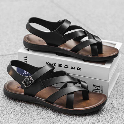 👡 50% DE RÉDUCTION ☀️ Sandales style romain – Semelle souple, look décontracté – Idéales pour l’été, la plage ou les promenades – confortables et intemporelles 🌊🦶✨