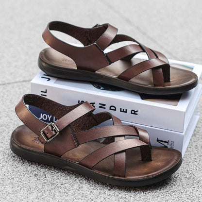 👡 50% DE RÉDUCTION ☀️ Sandales style romain – Semelle souple, look décontracté – Idéales pour l’été, la plage ou les promenades – confortables et intemporelles 🌊🦶✨