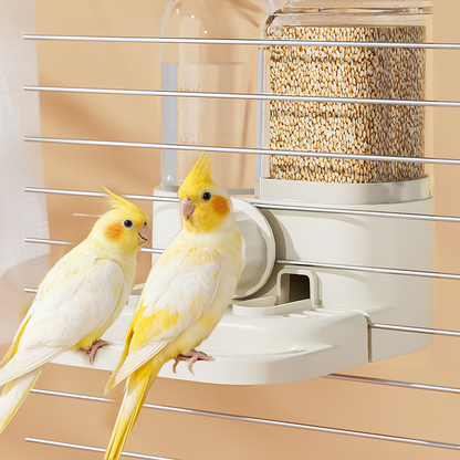 📢📢40% DE RÉDUCTION !! ⏰ Mangeoire et Abreuvoir Automatique 2-en-1 pour Cage à Oiseaux