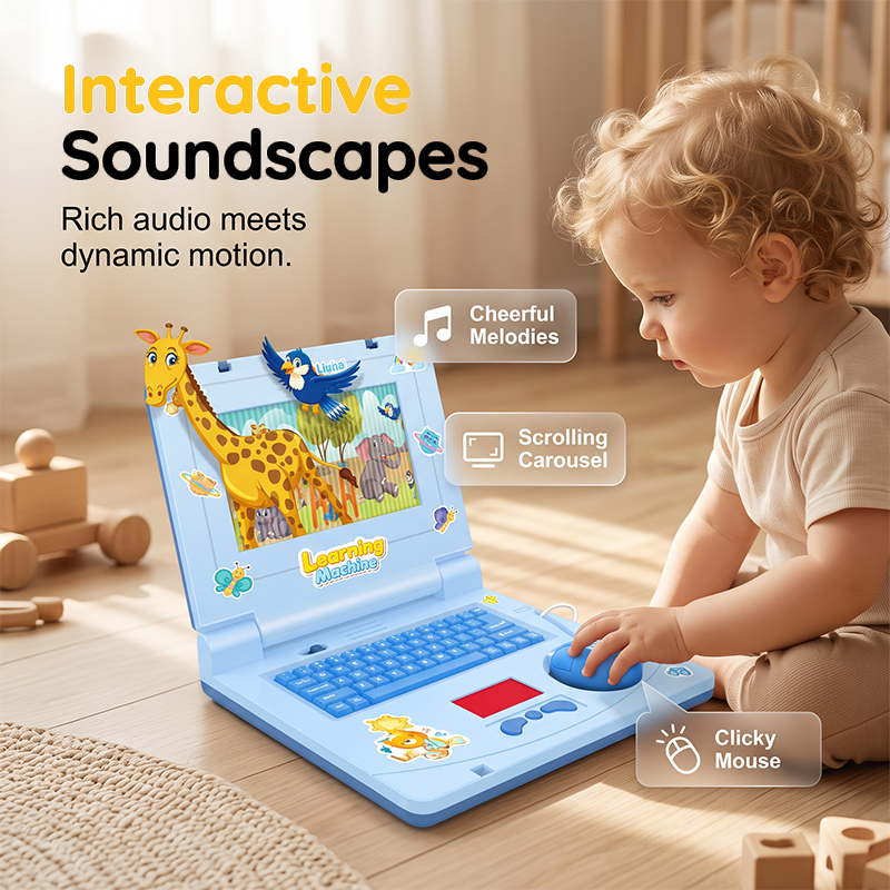 💻 50 % de réduction ! 🧸 Cahier de jeu interactif – Comprend des lumières, des effets sonores et des jeux éducatifs 🎵