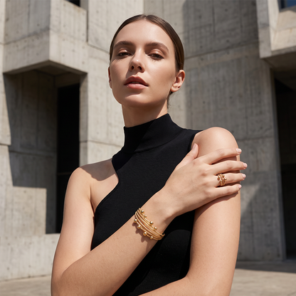 📢📢40% DE RÉDUCTION !! ⏰ Ensemble Bracelet Enroulé Brillant – Alliage – Design Superposé & Ajustable for Femme