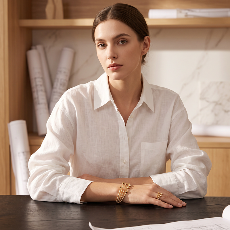 📢📢40% DE RÉDUCTION !! ⏰ Ensemble Bracelet Enroulé Brillant – Alliage – Design Superposé & Ajustable for Femme