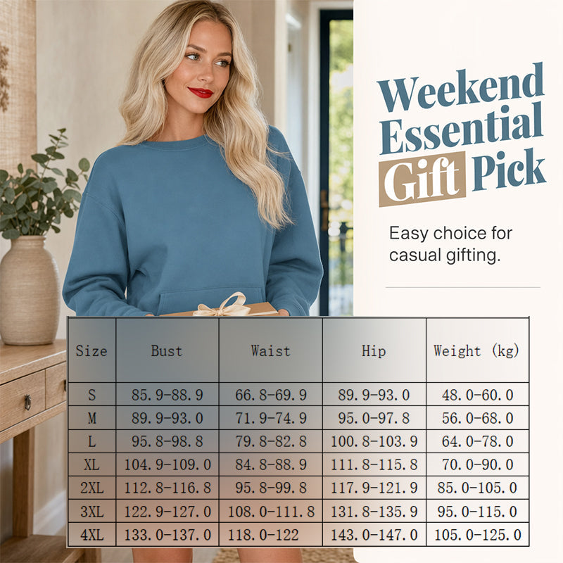 📢📢40% DE RÉDUCTION !! ⏰🌸 Sweat à col rond oversize femme – Coupe ample décontractée, matière douce et respirante, l’indispensable d’un look effortless au quotidien ☁️👖
