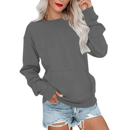 📢📢40% DE RÉDUCTION !! ⏰🌸 Sweat à col rond oversize femme – Coupe ample décontractée, matière douce et respirante, l’indispensable d’un look effortless au quotidien ☁️👖