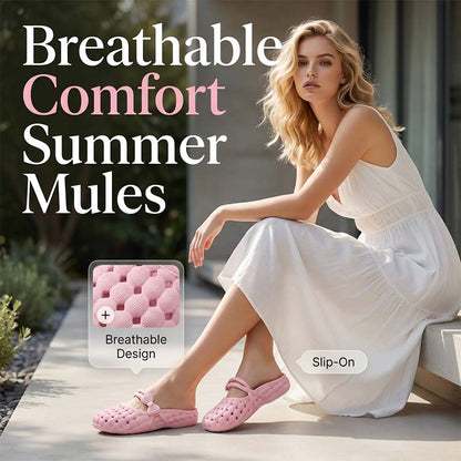📢📢40% DE RÉDUCTION !! ⏰Mules Femme Bout Fermé – PVC – Respirantes & Légères for Quotidien & Bureau