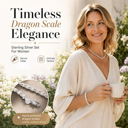 📢📢40% DE RÉDUCTION !! ⏰Bracelet et collier tendance à maillons en forme d'écailles de dragon