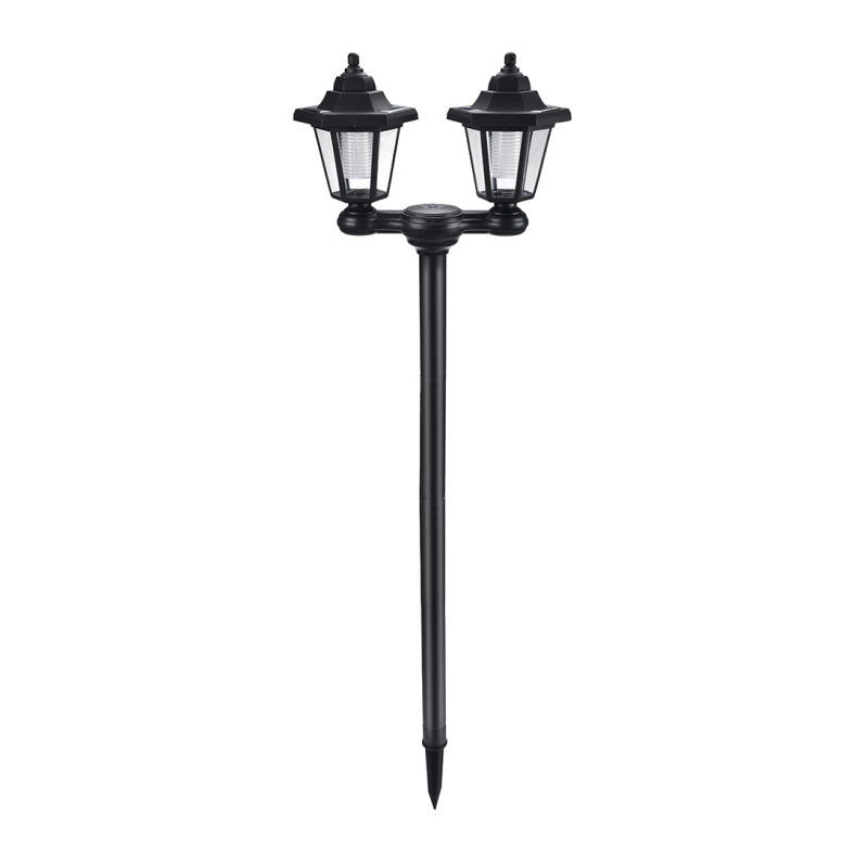 📢📢40% DE RÉDUCTION !! ⏰Lampadaire Solaire Rétro de Jardin À Double Tête Hexagonale pour Extérieur