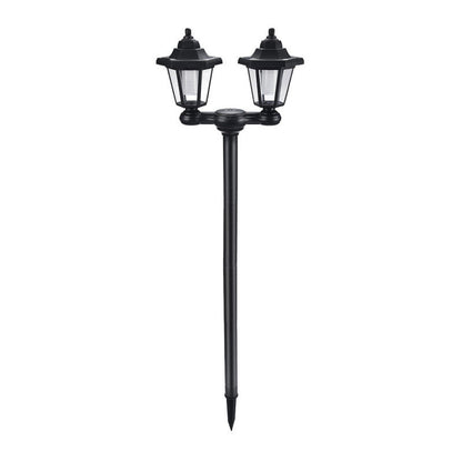📢📢40% DE RÉDUCTION !! ⏰Lampadaire Solaire Rétro de Jardin À Double Tête Hexagonale pour Extérieur