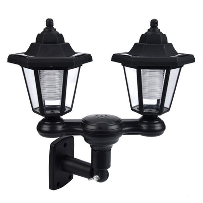 📢📢40% DE RÉDUCTION !! ⏰Lampadaire Solaire Rétro de Jardin À Double Tête Hexagonale pour Extérieur