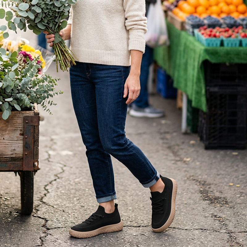 📢📢40% DE RÉDUCTION !! ⏰ Baskets Légères en Maille Respirante – Maille & PVC – Slip-On & Antidérapantes for Femme