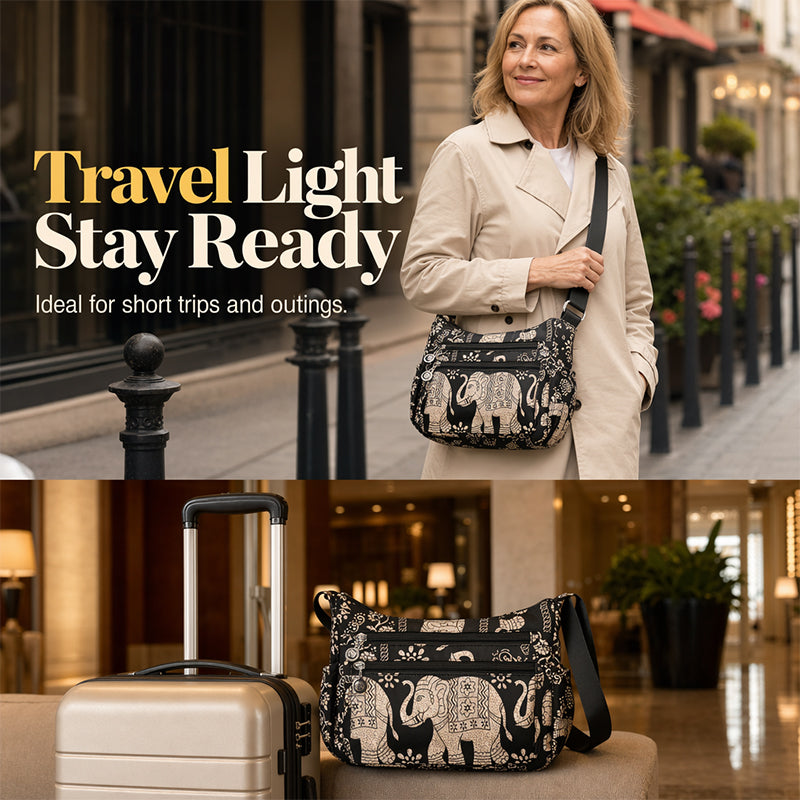 📢📢40% DE RÉDUCTION !! ⏰🎒 Sac bandoulière nylon voyage – Multi-poches, fermeture sécurisée, format compact mais spacieux, parfaite pour les escapades et le quotidien 🗺️☕