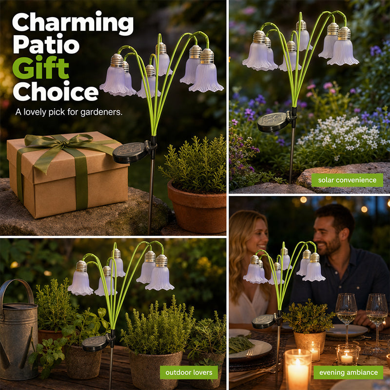 📢📢40% DE RÉDUCTION !! ⏰Lampes Solaires Fleurs Décorations de Jardin Extérieur 💐💡