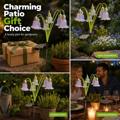 📢📢40% DE RÉDUCTION !! ⏰Lampes Solaires Fleurs Décorations de Jardin Extérieur 💐💡