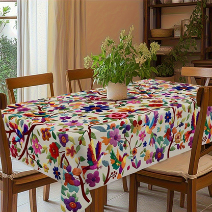 🌸🍽️ -50% ! 🏡 Nappe à Motifs Floraux Rétro – Plusieurs Tailles, Facile d’Entretien & Protection des Surfaces
