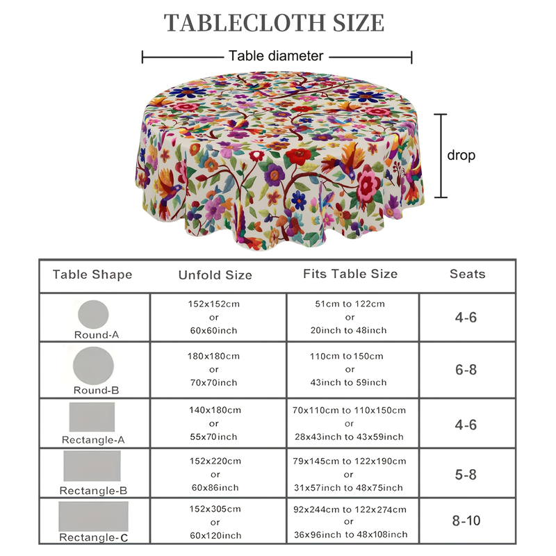🌸🍽️ -50% ! 🏡 Nappe à Motifs Floraux Rétro – Plusieurs Tailles, Facile d’Entretien & Protection des Surfaces