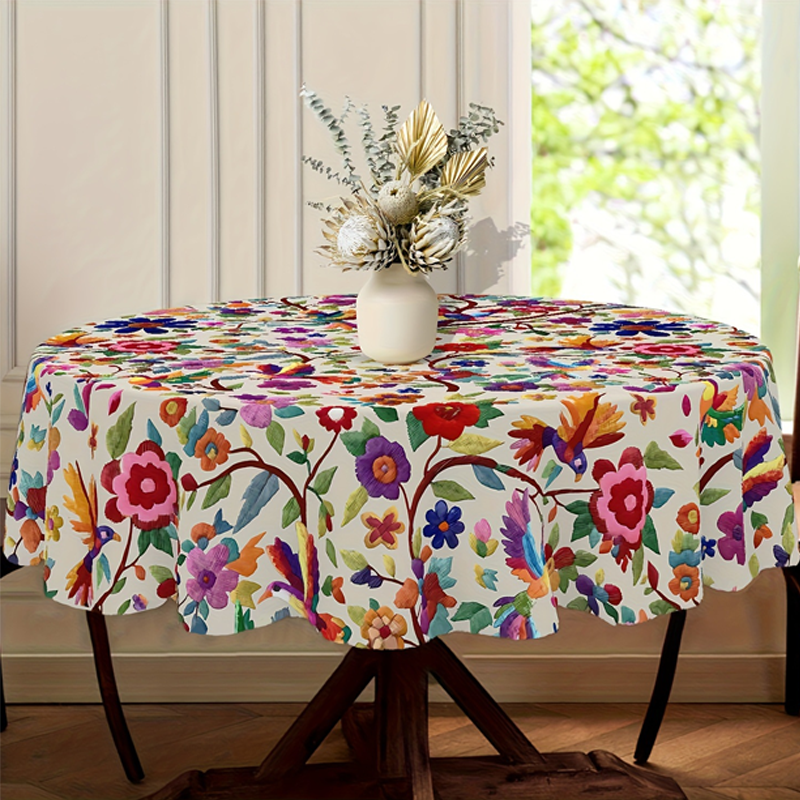 🌸🍽️ -50% ! 🏡 Nappe à Motifs Floraux Rétro – Plusieurs Tailles, Facile d’Entretien & Protection des Surfaces