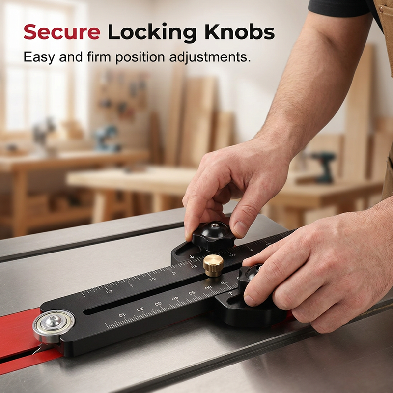 📢📢40% DE RÉDUCTION !! ⏰Butée de Table de Scie Portable Noire de Précision