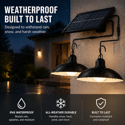 💥 -50% ! Lampe Solaire Extérieure Étanche – Zéro électricité, tout le charme ! 🔥 S'accroche partout, s'allume tout seul, résiste à la pluie ⚡ Offre limitée ⏳